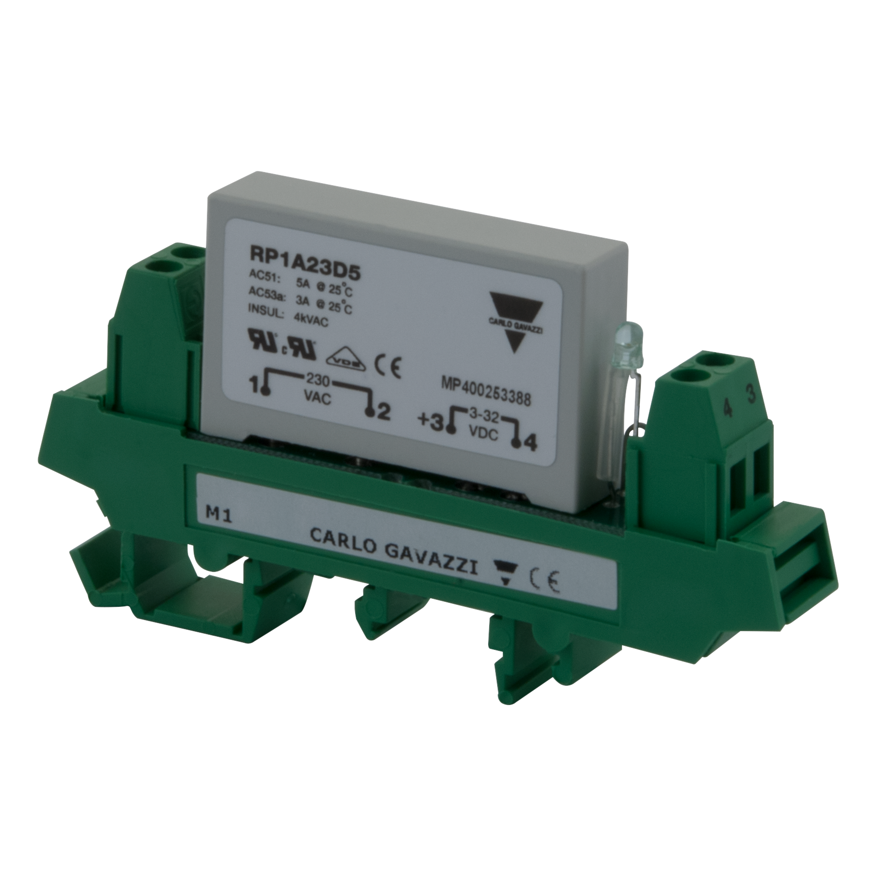 PCB SOLID STATE RELÄ DIN-SKENA