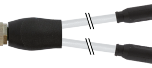 M12 Y-DISTRIBUTOR/M8 F STR. PUR-OB 3X0,25 GREY   0,3M