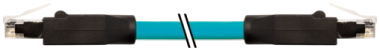 RJ45 M 0° / RJ45 M 0°, GIGABIT TPE 4X2X24AWG CAT5E BU 3M