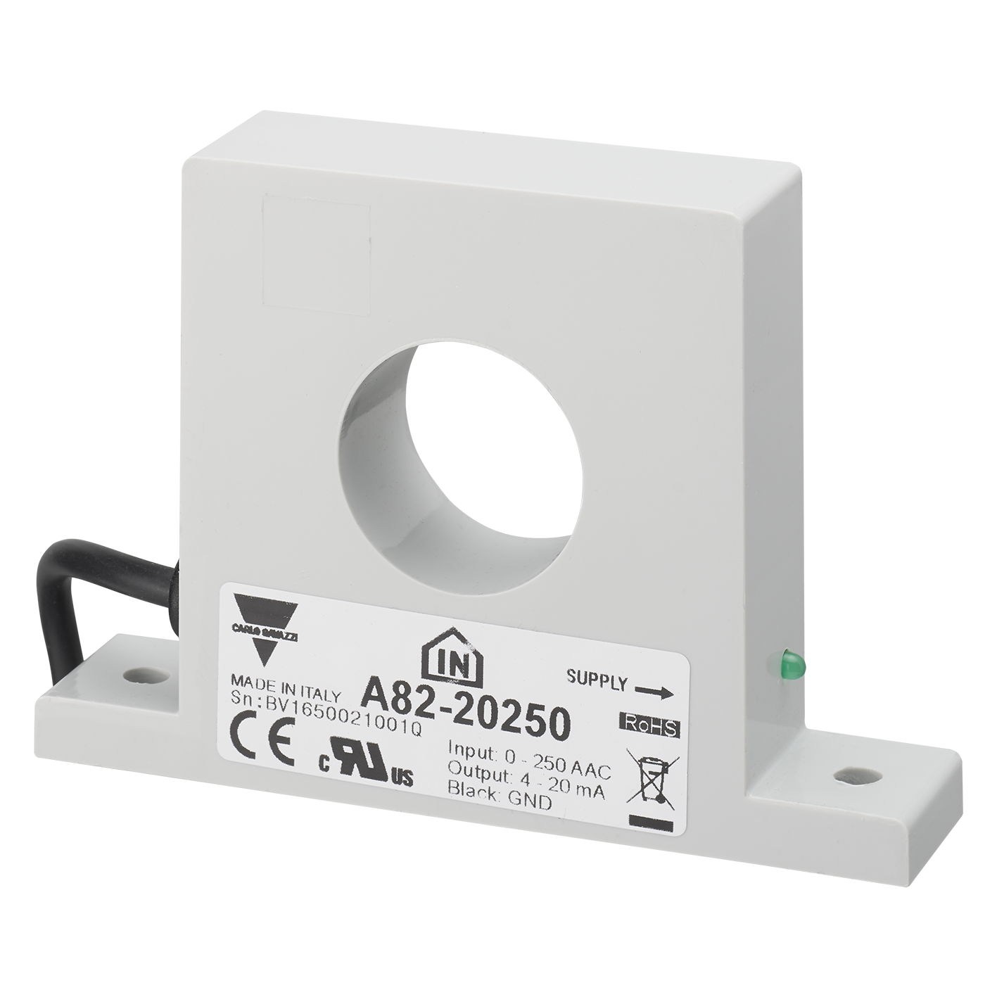 STRÖMTRAFO 0-50A/0-10V 2M KABEL