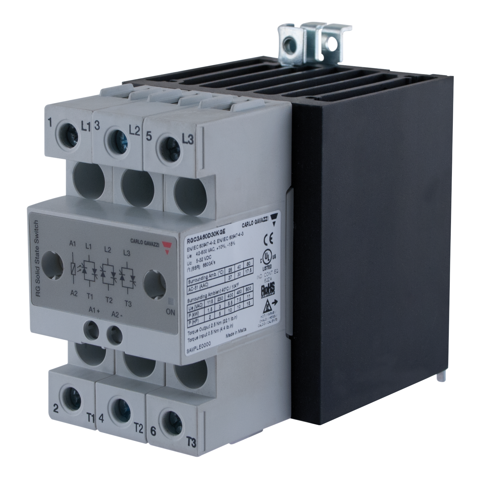 3-POL,SSR 3X30A/600V DC-STYRSP/E/DIN