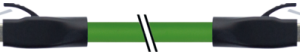 RJ45 M STR,/ RJ45 M STR,ETHERNET PUR-OB 2X2X0,34  GREEN 0,3M