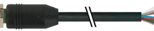 M12 FEMALE 0° WITH CABLE PUR 8X0,34 BK UL/CSA+DRAG CHAIN 20M