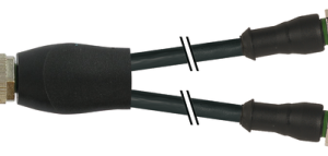 M12 Y-DISTRIB M12 HONA RAK PVC-OB 3X0,34 BLACK  0,15M