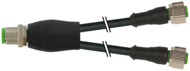 M12 Y-DISTRIB M12 HONA RAK PVC-OB 3X0,34 BLACK 0,15M