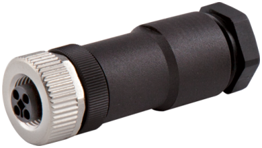 M12 POWER FEMALE 0° SCREW TERM 4-POL., MAX. 1,5MM², 8 - 10MM