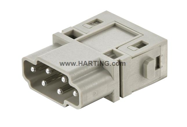 HAN E PUSH-IN MODULE, MALE 0,5-2,5MM²