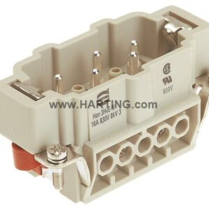 STIFTINSATS 3-POL+2HÖG SPÄNNING+JORD  HAN HV E SKRUV