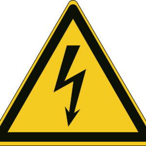 LAMINATED WARNING STICKER ELECTRICITY W012