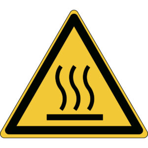 LAMINATED WARNING STICKER HOT SURFACE W017