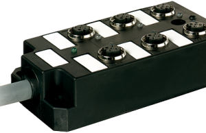 PASSIVE-DISTR PLASTIC,6XM12,5POL,PRE-WIRED CABLE 15,0M PUR-J