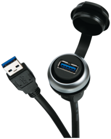 MSDD PASS-THROUGH USB 3.0 FORM A, 3.0 M CABLE, DESIGN SILVER