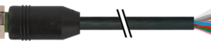 M12 F STR. WITH CABLE PUR-OB 12X0,14 BLACK  10M
