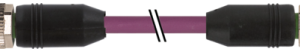 M12 M STR./M12 F STR. SHLD PUR-OB 2X0,25+2X0,34  VIOLET  15M