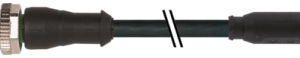 M12 M STR./M8 F STR. PUR-OB 3X0,25 BLACK   1,7M
