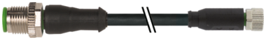M12 M STR./M8 F STR. PUR-OB 3X0,25 BLACK 1,7M