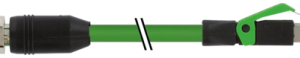 M12 M D-COD. / RJ45 M SHIELDED PUR 1X4XAWG22  GN UL/CSA 4M