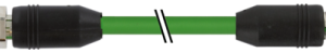 M12 M/M12 F STR. CUBE67 PUR-OB 4X0,5+2X0,25  GREEN  8M