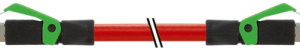RJ45 STR./RJ45 STR.SHLDETHERNET PUR-OB 2X2X0,34  RED ,+ 5,0M