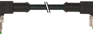 M12 M 90GR/M12 F 90GR PUR-JB 5X0,34 BLACK 0,5M