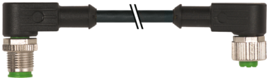 M12 M 90GR/M12 F 90GR PUR-JB 5X0,34 BLACK 0,5M