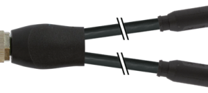 M12 Y-DISTRIBUTOR/M8 F STR. PVC-OB   3X0,25 BLACK  5M