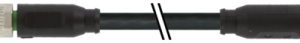 M8 M STR./M8 F STR. PUR-OB 4X0,25 BLACK   10M