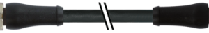 M12 M STR,/M12 F STR, PUR-OB 12X0,25 GREY 10M