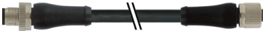 M12 M STR,/M12 F STR, PUR-OB 12X0,25 GREY 10M