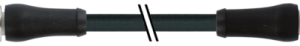 M12 POWER MALE 0° / FEMALE 0° L-COD. PUR 5X1.5 BK 5M
