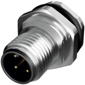 M12 MALE RECEPTACLE 0GR A-COD. REAR 4-POL., PCB PIN