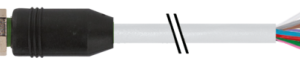 M12 F STR. WITH CABLE PUR-OB 12X0,14 BLACK  20M