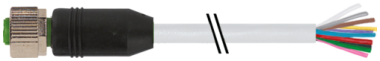 M12 F STR. WITH CABLE PUR-OB 12X0,14 BLACK 20M