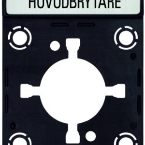 RUBRIKRAM LÅG M PLEXI  M TEXT "HUVUDBRYTARE"