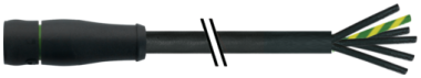MQ15 FEMALE 0° WITH CABLE 600VAC PVC 6X1.5 SW 20M
