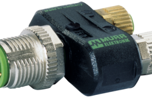 T-COUPLER SLIMLINE M12-M 3P./ 2X M8-F 3P.