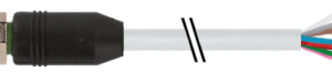 M12 F STR. WITH CABLE PUR-OB 8X0,25 GREY  2M
