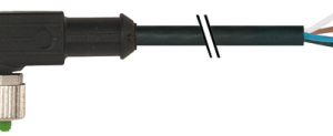 M12 KABLAGE 5P HONA VINKLAD SVART PUR 4M