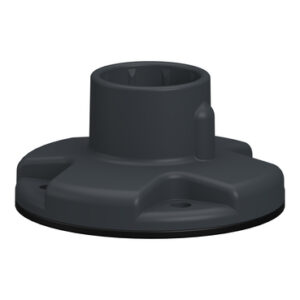 FÄSTPLATTA I GRÅTT PLAST