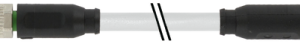 M8 M STR./M8 F STR. PUR-OB 3X0,25 GREY   2M