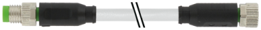M8 M STR./M8 F STR. PUR-OB 3X0,25 GREY 2M