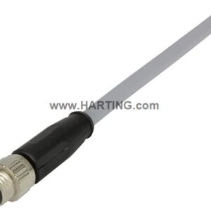 M8 CABLE ASSEMBLY 4-POLES ST/- M/- 2,0M