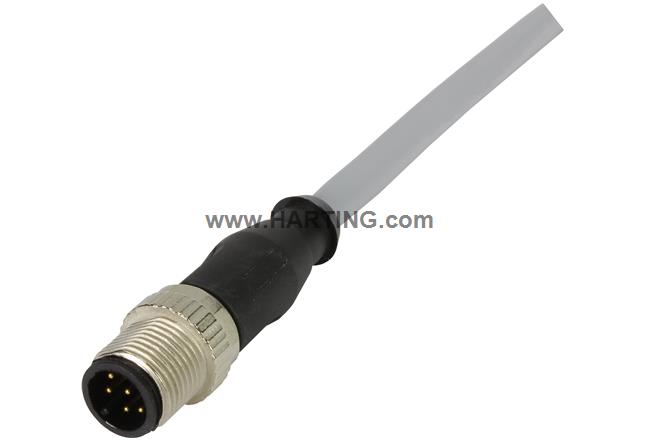 M12 CABLE ASSEMBLY A-COD ST/- M/- 5,0M