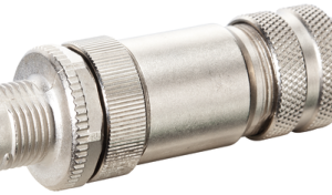 M12 MALE 0° D-COD. SCREW TERMINAL 4-POL., MAX. 0,75MM²