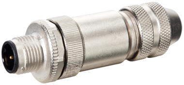 M12 MALE 0° D-COD. SCREW TERMINAL 4-POL., MAX. 0,75MM²