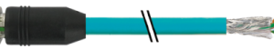 M12 FEMALE 0° A-COD. WITH CABLE SHIELDED TPE  CAT5E  15M