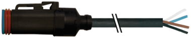VALVE PLUG MDC06-4S WITH CABLE PUR 4X0.75 BK 5M