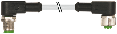 M12 M 90GR/M12 F 90GR PUR-OB 4X0,34 GREY 5M