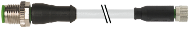 M12 M STR./M8 F STR. PUR-OB 4X0,25 GREY 2M