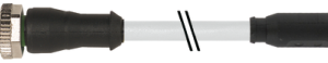 M12 M STR./M8 F STR. PUR-OB 4X0,25 GREY   2M